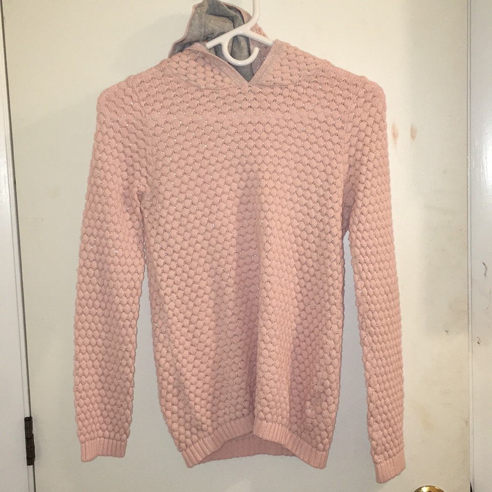 Pink hooded sweater